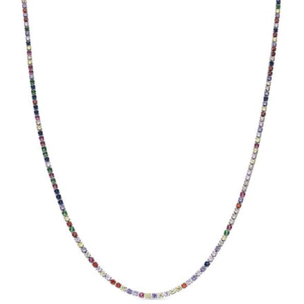 Luxeketting met Multicolor Zirkonia 18k goud afwerking - Serly