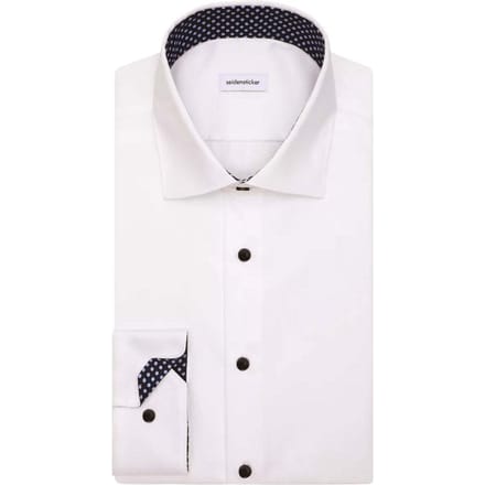 Seidensticker New Kent Slim Fit - Overhemd - Extra Lange Mouwen – Wit – Maat 39