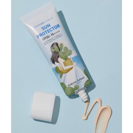 MakeUp Helper Whitening Tone Up Sun Protector Spf50+pa++++ NONE