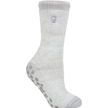 Heat Holders Dames Winter Thermische Slipper Sokken - Zilvergrijs (Florence)