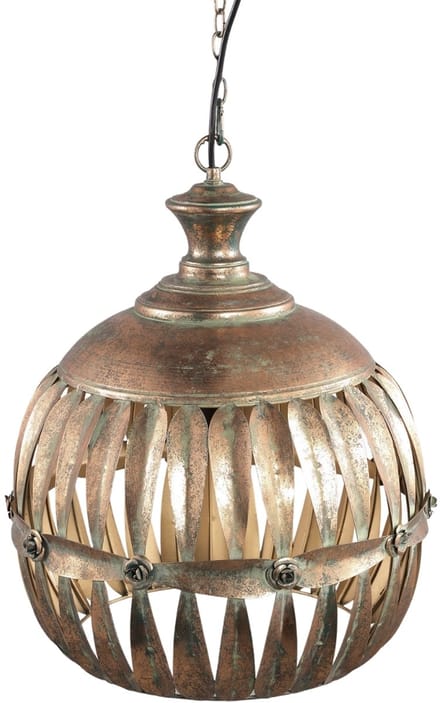 PTMD Ixavi Ronde Hanglamp - H47,5 x Ø40 cm - Ijzer - Goud