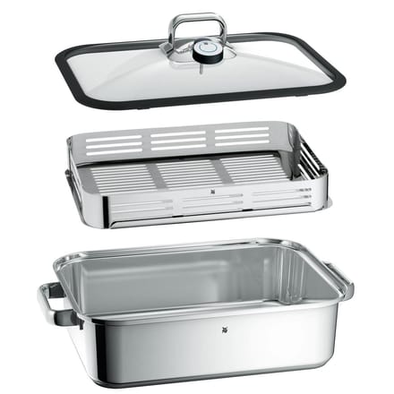 WMF Vitalis - Stoom & Braadpan - 6,5 Liter - RVS - Inductie - Met Deksel - Multifunctioneel