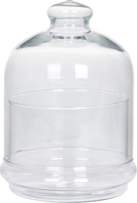 Excellent Houseware = Glazen Stolp - Diameter 14 cm x 18 cm hoogte -Glass Boll - Sier decoratie