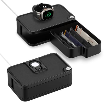 Spigen Apple Watch & Band Organizer S340 | Oplaadstandaard | Accessoirehouder | Zwart