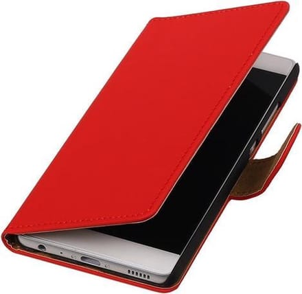 BestCases.nl Huawei Honor 6 Effen booktype hoesje Rood