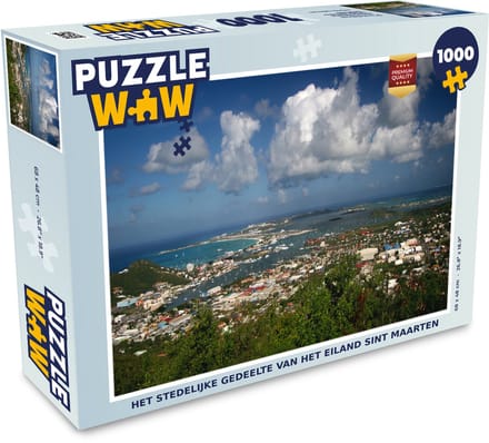 Puzzel Het stedelijke gedeelte van het eiland Sint Maarten - Legpuzzel - Puzzel 1000 stukjes volwassenen