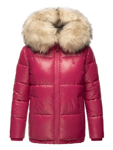 Navahoo Premium Dames Winterjas Tikunaa – Puffer Look, Warm & Met Kunstbontkraag