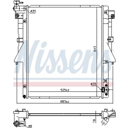 Radiator NISSENS 606549