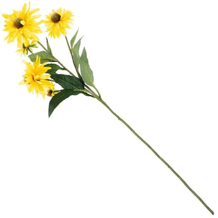 Kunstbloem chrysant 73cm geel