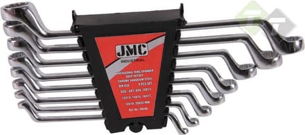 Gebogen ringsleutel set - 8 delig - Sleutel set - Metrisch - 6 tot 22 mm - JMC