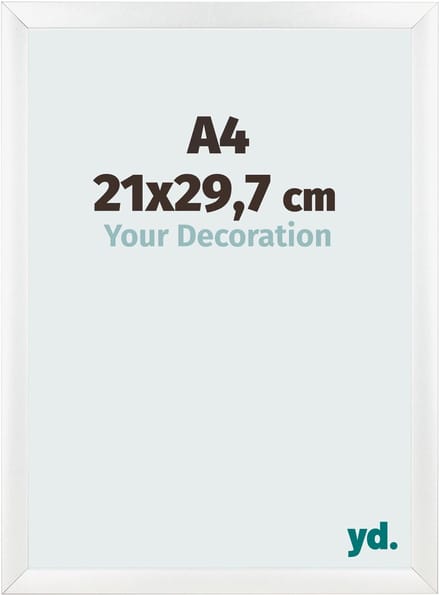 Your Decoration - Fotolijst A4 21x 29,7 cm - MDF - Wit Mat - Pisa