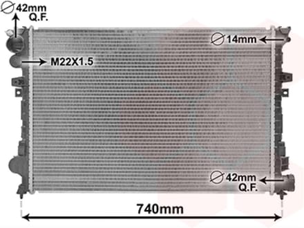 Van Wezel - RADIATOR VOOR CITROEN DISPATCH 1994-2006 00001301P3