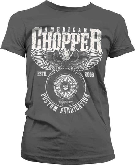 American Chopper Dames Tshirt -L- Custom Fabrication Grijs