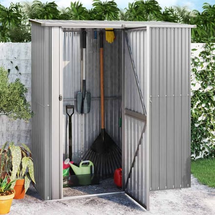 vidaXL - Tuinschuur - 180,5x97x209,5 - cm - gegalvaniseerd - staal - grijs