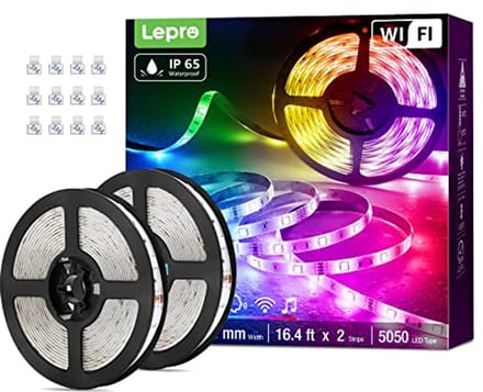 10 meter RGB LED strip - Dimbaar, Waterdicht en Wifi-compatibel voor Binnen en Buiten