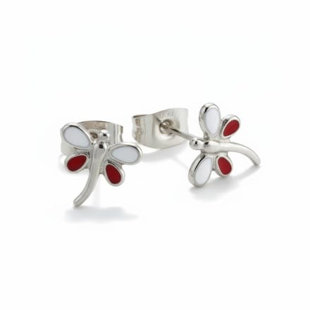 Rvs sieraden - Oorbellen Libelle - Stalen emaille oorbellen - Meisje