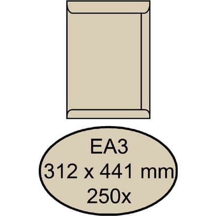 Envelop Quantore akte EA3 312x441mm cremekraft 250 stuks