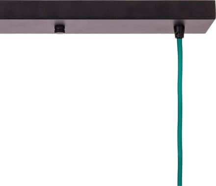 ETH plafondbalk 5 snoeren - 120 cm - metaal - zwart