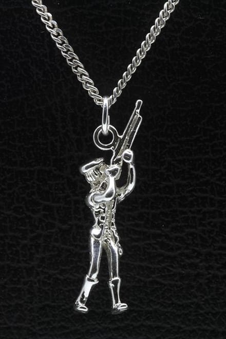 Zilveren Schutter ketting hanger