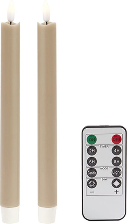 Addison Ross kaars 23cm LED Cappuccino
