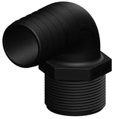 Trudesign M 1 1/2´´ Elleboogconnector 38 Mm Zwart