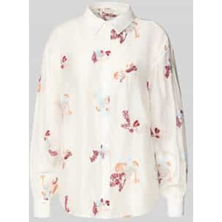 regular fit blouse met stitchings model 'Sabine'