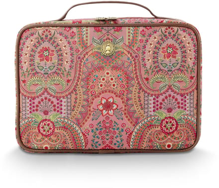 Pip Studio - Casey Beautycase Dames - Toilettas - Jabali - Rood - 27x10x19cm