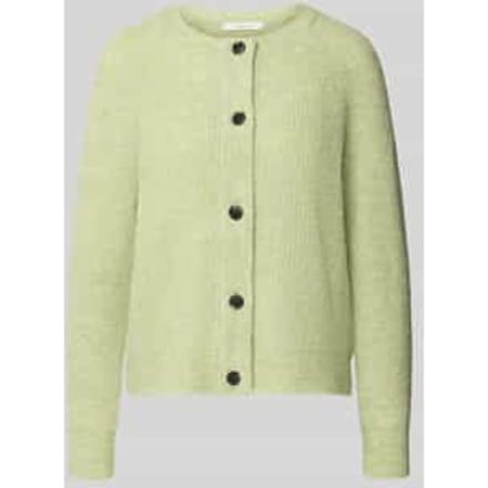 Regular fit gebreid jack van wolmix met alpacawol, model 'LULU'