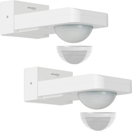 Set van 2 IP65 Bewegingsmelders Buiten met 360 Graden Sensor - 9m Bereik - Opbouw Plafond & Muur