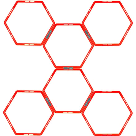 Avento Trainingsframe Hexagoon 6-delig - Fluororanje