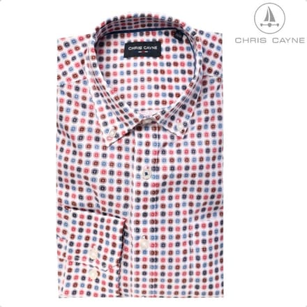 Blouse 1034 rood print LM Chris Cayne - maat M