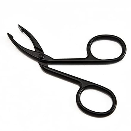 Scissor-Shaped Eyebrow Tweezers - Versatile Hair Removal Tool with Curved and Flat Tips