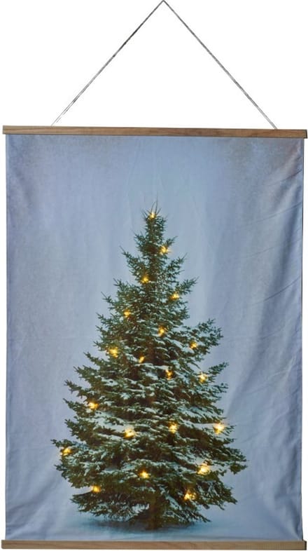 Anna's Collection Kerst Wanddoek met LED-verlichting - 90 x 120 cm