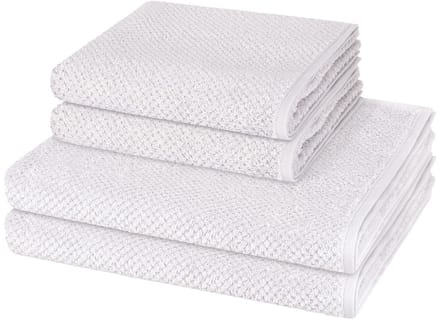 Cawö Sonstiges 2 X handdoek 2 X douchehanddoek - in set 4 pack Pure
