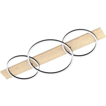 Eglo Plafondlamp Boyal Hout Zwart 2x12w