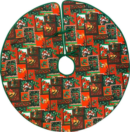 Kerstboomrok - Treeskirt - Rood-Groen - Kerstprint