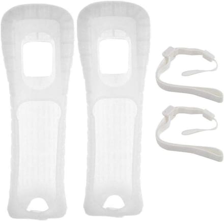 Set van 2 Siliconen Hoesjes en Polsbandjes voor Wii Controller - Bescherming en Grip
