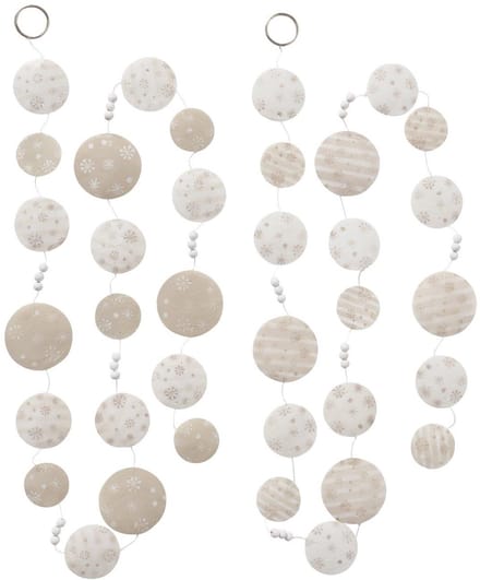 Boltze Home guirlande sneeuwvlok decoratie 180cm multicolor karton.