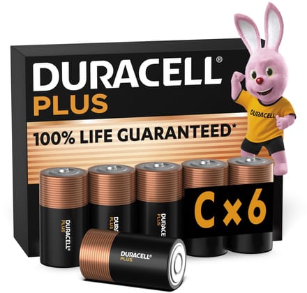 Duracell Plus C - alkaline batterijen - 1,5V, MN1400 - 6 stuks