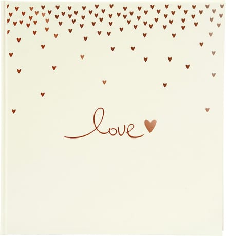 Goldbuch - Trouwalbum Raining Hearts - Perzik - 30x31 cm