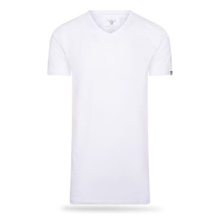 Cappuccino Italia - Heren 4-Pack T-shirt - Extra Lang - Wit - Maat L