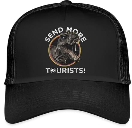 Jurassic Park T-Rex Send More Tourists! Trucker Cap