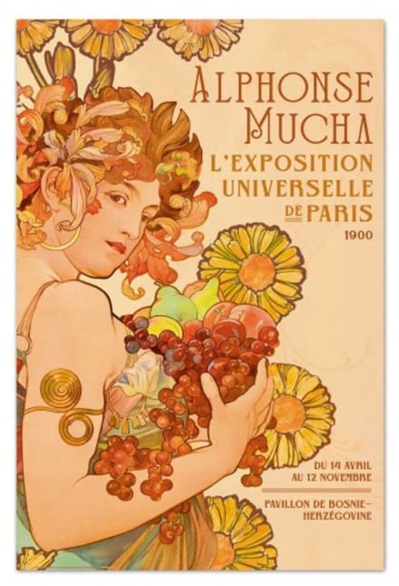 Poster Alphonse Mucha - F, Champenois 61x91,5cm