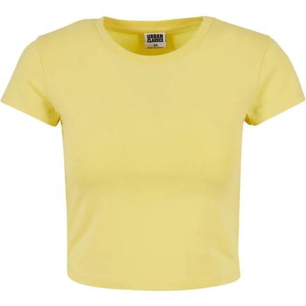 Urban Classics - Stretch jersey Crop top - XS - Geel