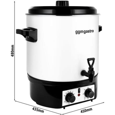 GGM Gastro Warme dranken ketel - 27l - 1,8kW - wit - traploze temperatuurregeling wit