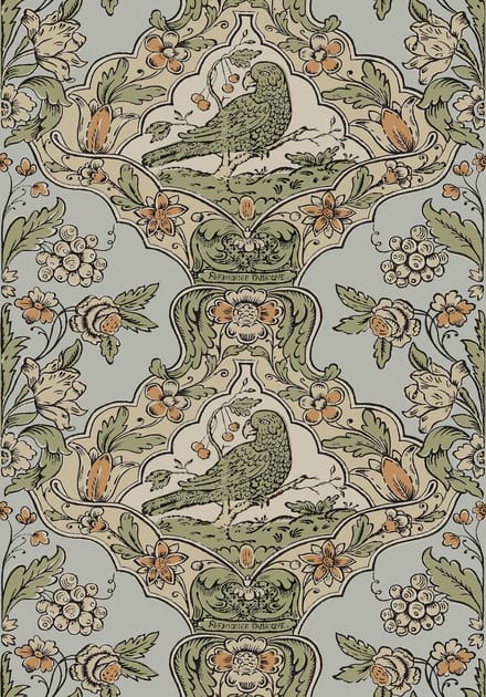 Boråstapeter Vliesbehang 8050 - Anno II - Klassiek Blauw - 53cm x 10.05m