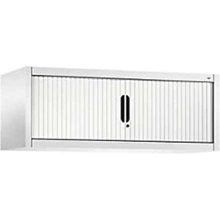 C + P rolluikkast Omnispace, afsluitbaar, B 1200 x D 420 x H 450 mm, staal/kunststof, verkeerswit