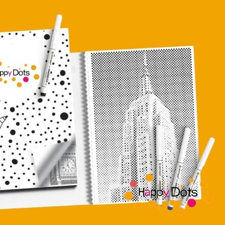 HappyDots DOT Painting Kleurboek - 20 stippelschilderijen A4 - Creatief