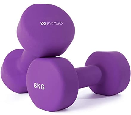 Neopreen Dumbbell Set 1-10 kg met A3 Workout Posters voor Thuisgebruik