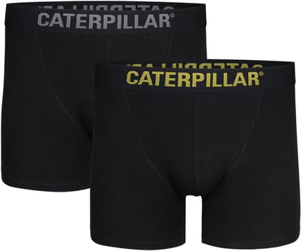 CAT Heren Boxershorts 2-Pack Effen Zwart - Maat 3XL